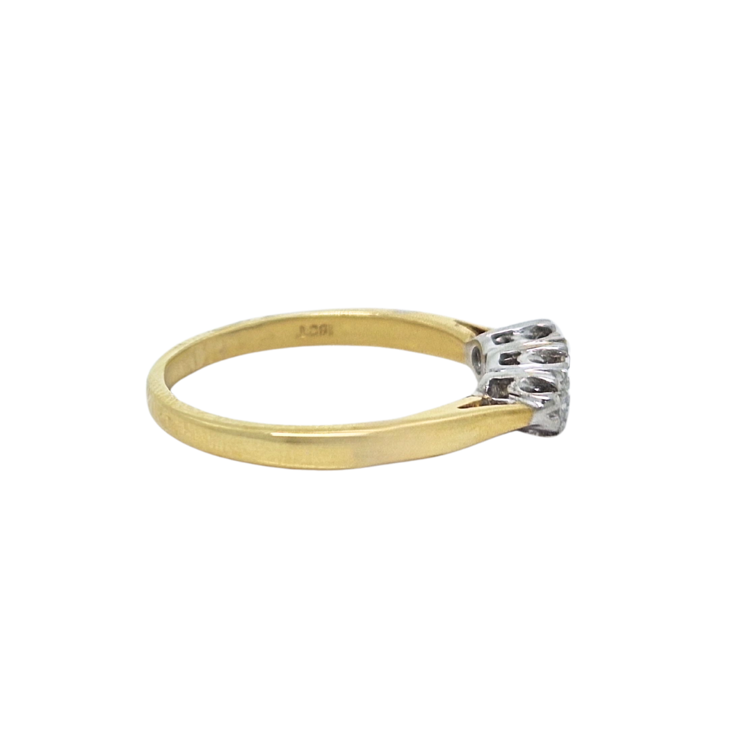 18ct Yellow Gold Three Stone Diamond Ring