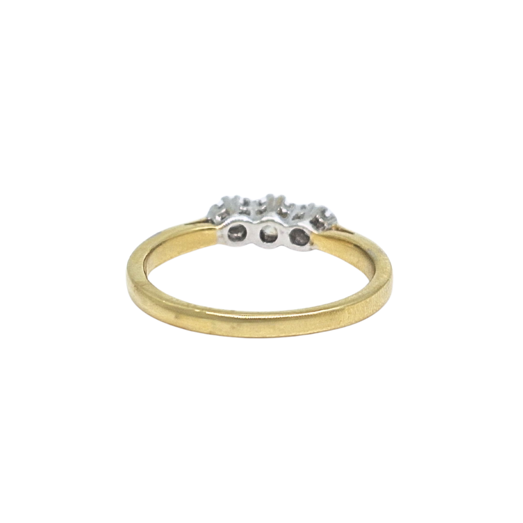 18ct Yellow Gold Three Stone Diamond Ring