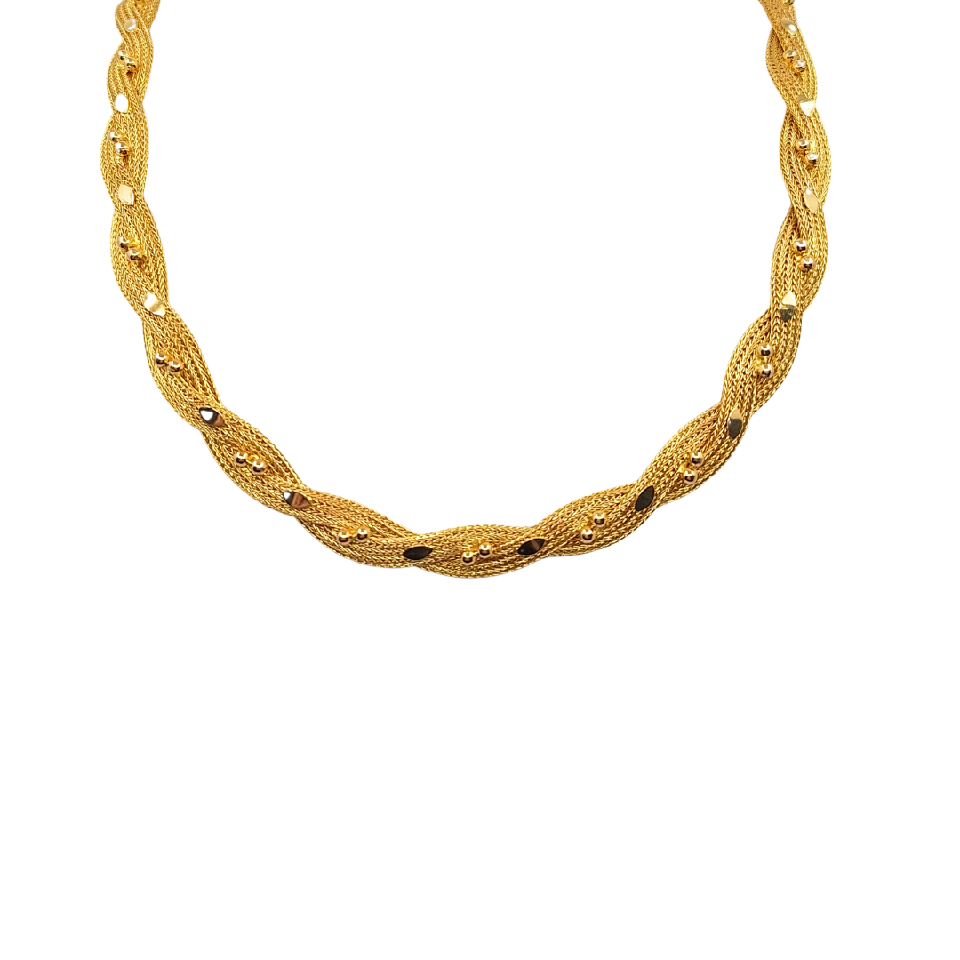 18ct Yellow Gold Necklace & Bracelet Set