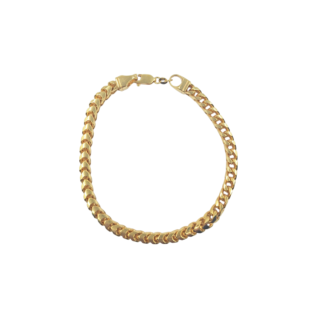 18ct Yellow Gold Franco & Curb Style Bracelet