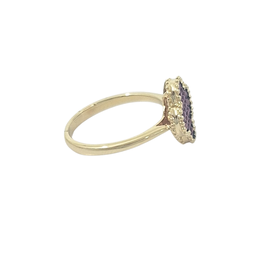18ct Yellow Gold Ruby Cluster Ring