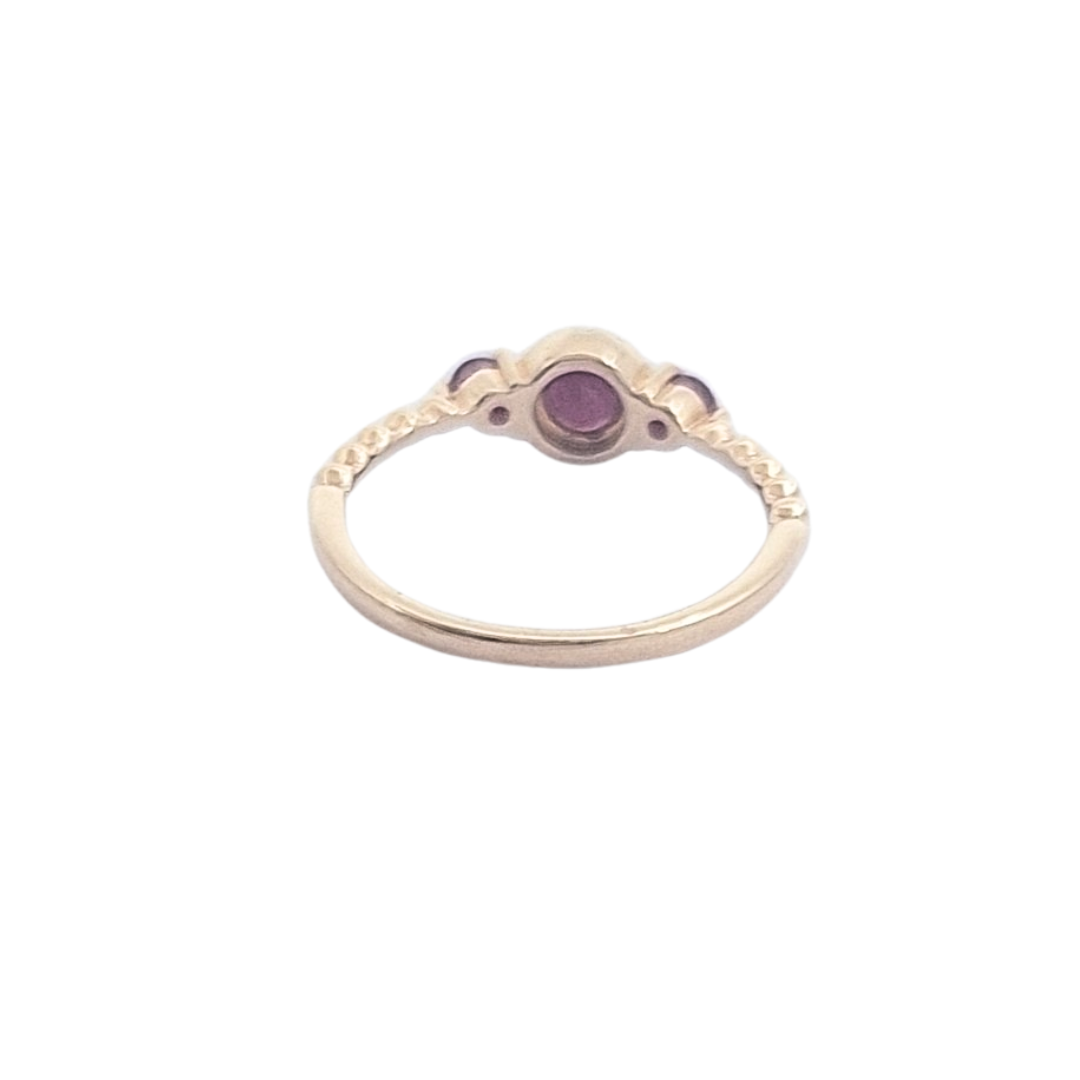14ct Rose Gold Ruby & Diamond Cluster Ring