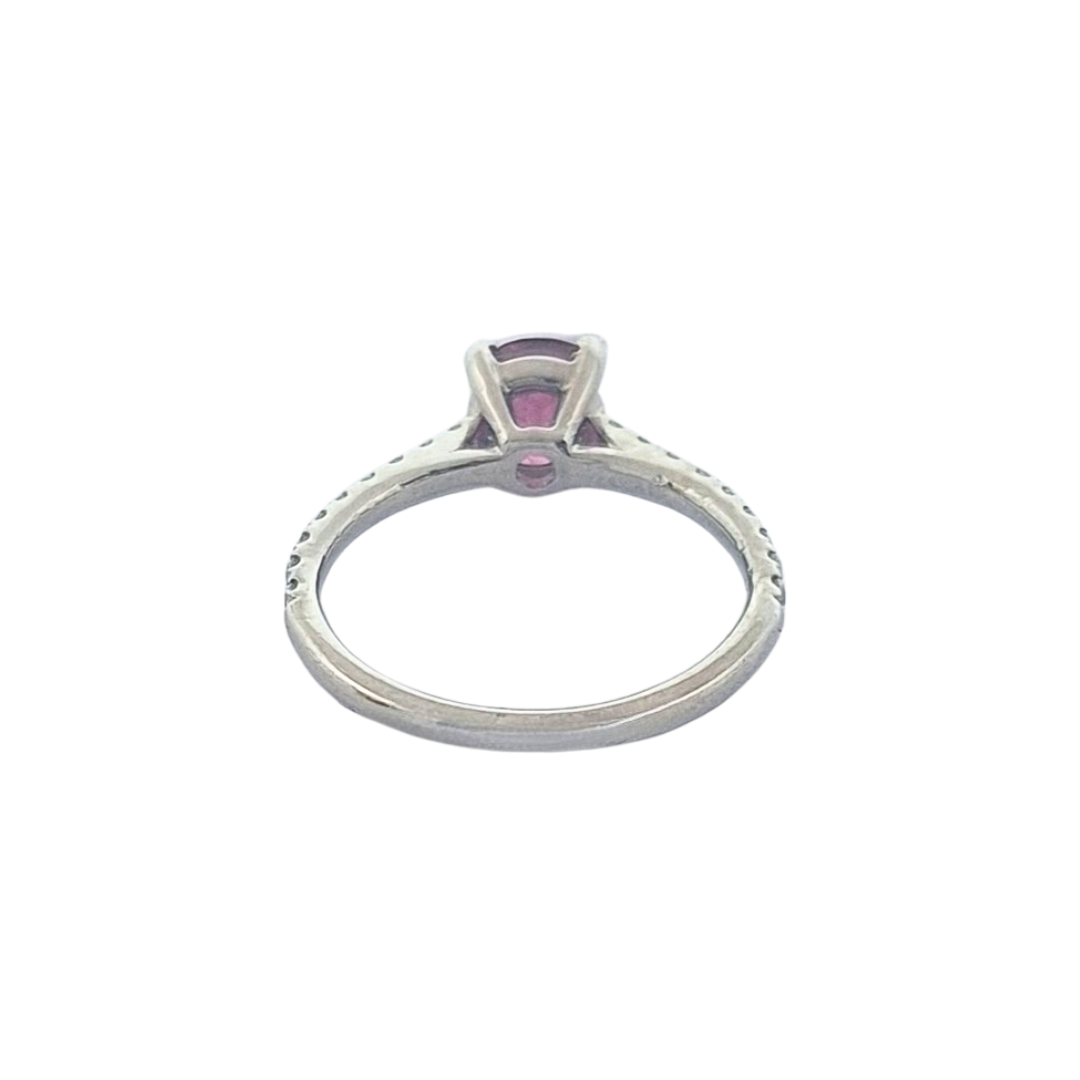 18ct White Gold Ruby & Diamond Ring