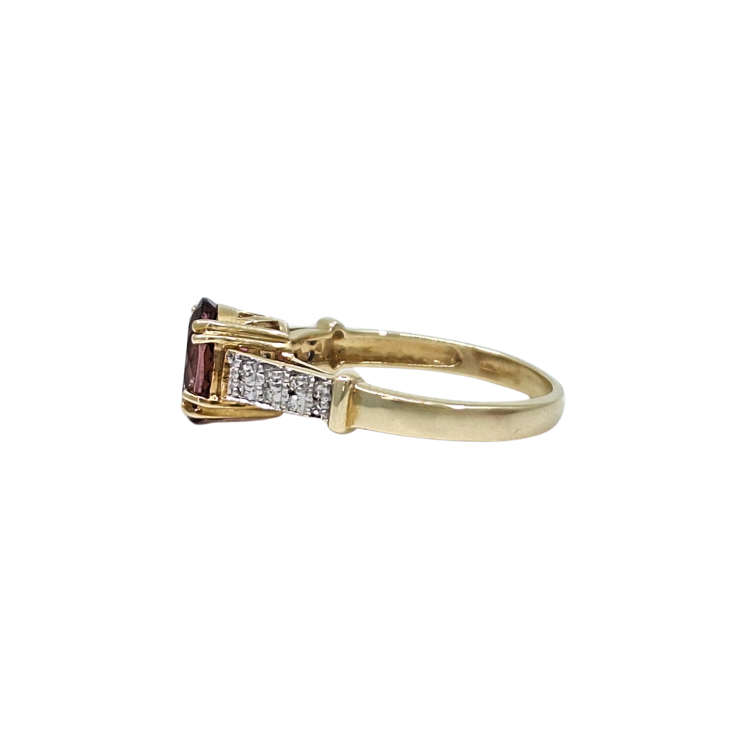 9ct Yellow Gold Tourmaline & Zircon Ring