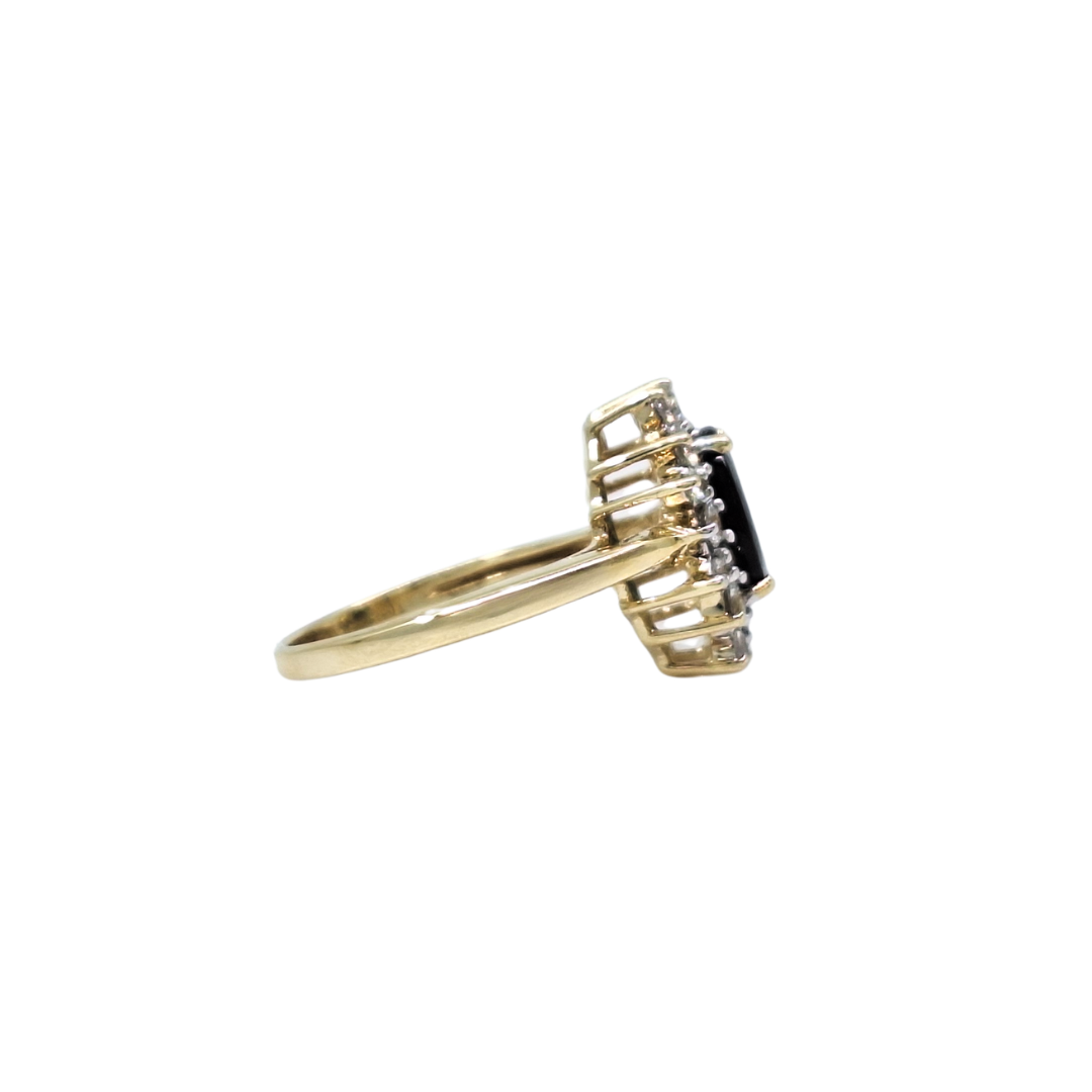 9ct Yellow Gold Alexandrite & Diamond Ring