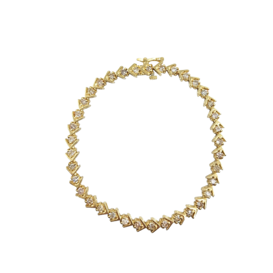 14ct Yellow Gold Diamond Bracelet 2ct