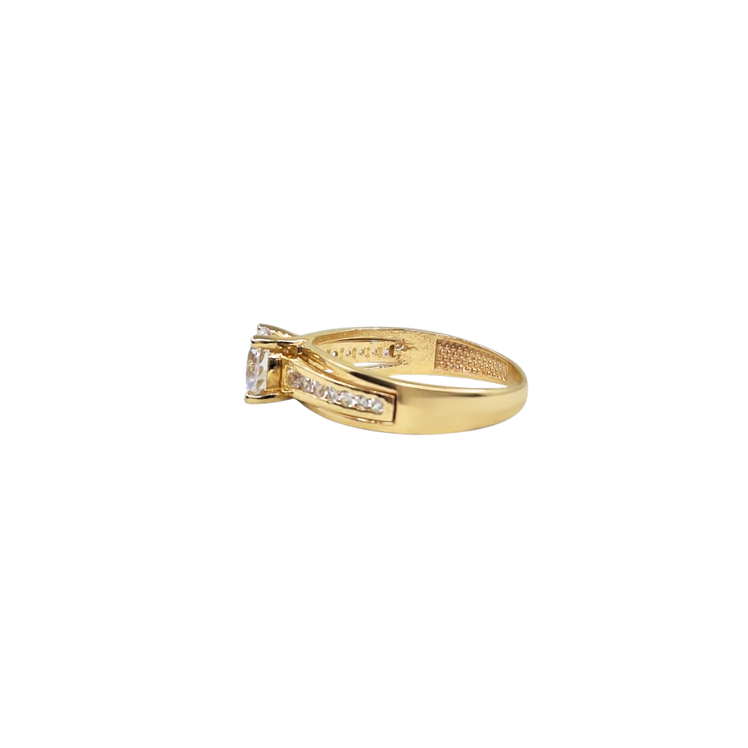 14ct Yellow Gold Cubic Zirconia Ring