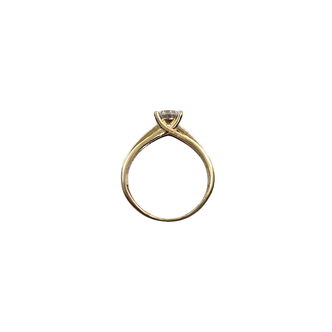 14ct Yellow Gold Cubic Zirconia Ring