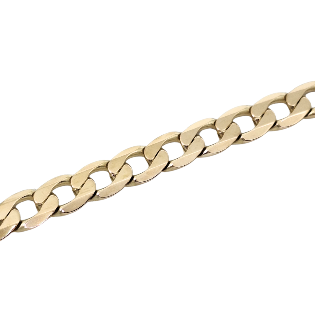9ct Yellow Gold Solid Curb Chain 24"
