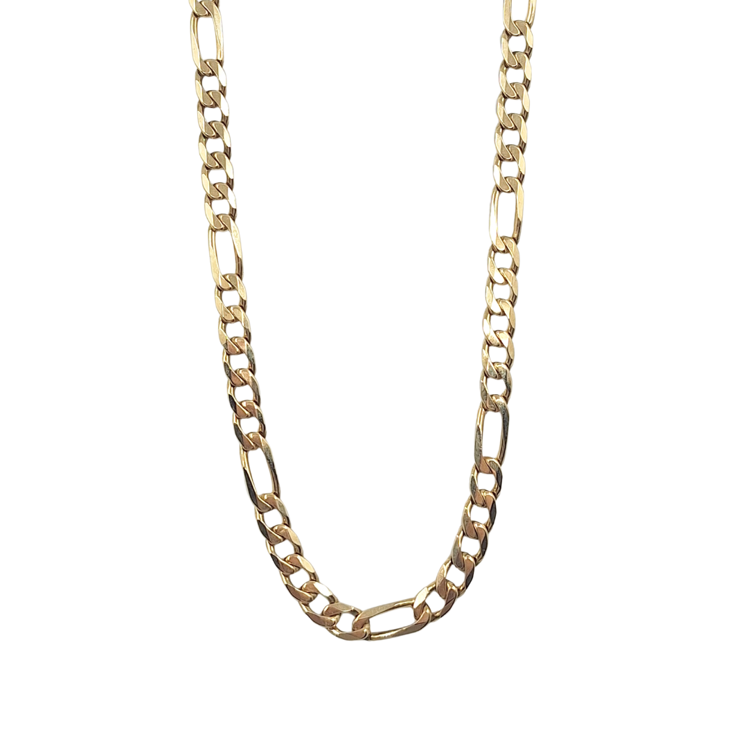 9ct Yellow Gold Figaro Chain 19.5"