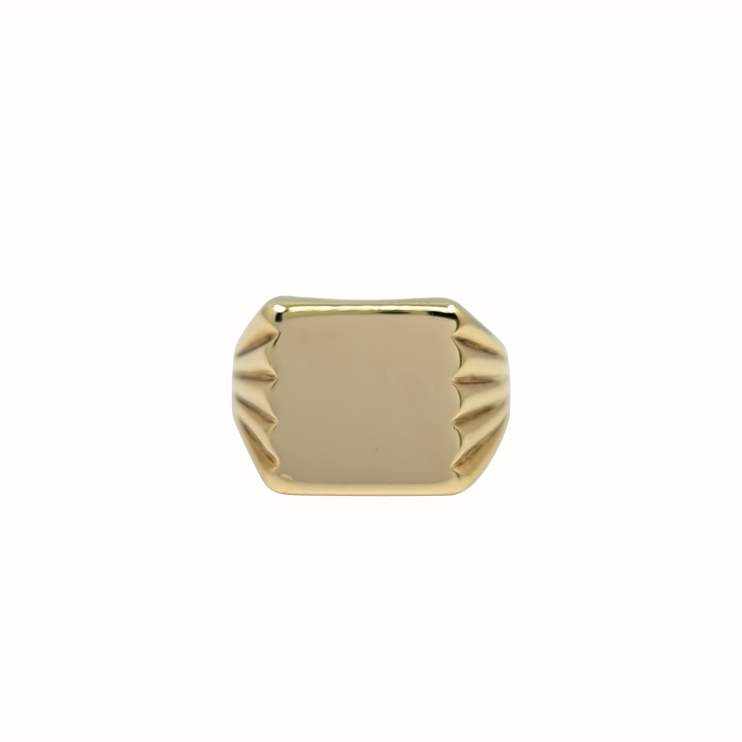 9ct Yellow Gold Square Signet Ring