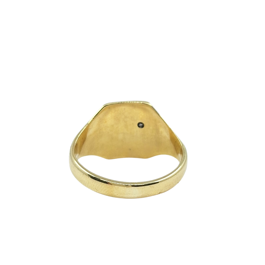 9ct Yellow Gold Cz Signet Ring