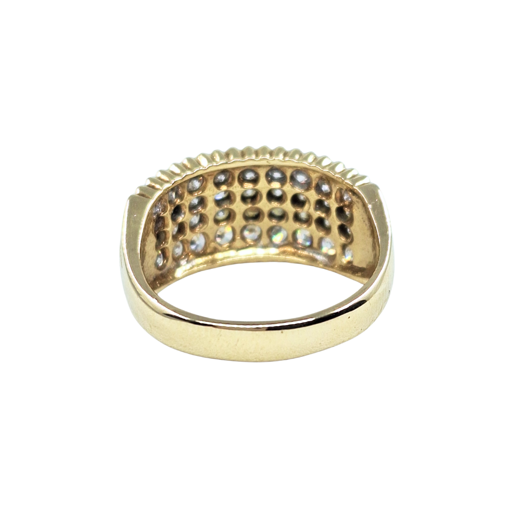 9ct Yellow Gold Cubic Zirconia Band Ring