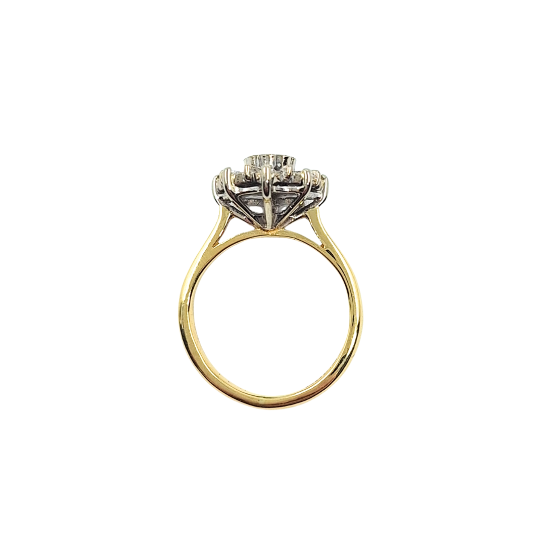 18ct Yellow Gold Diamond Cluster Ring