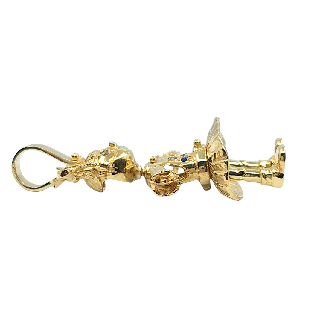 9ct Yellow Gold Girl Pendant