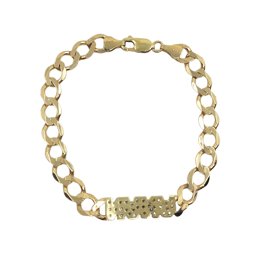 9ct Yellow Gold Cubic Zirconia Nana Bracelet 8"