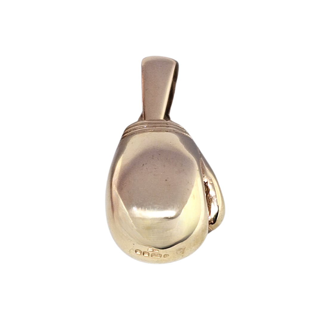 9ct Yellow Gold Plain Boxing Glove Pendant