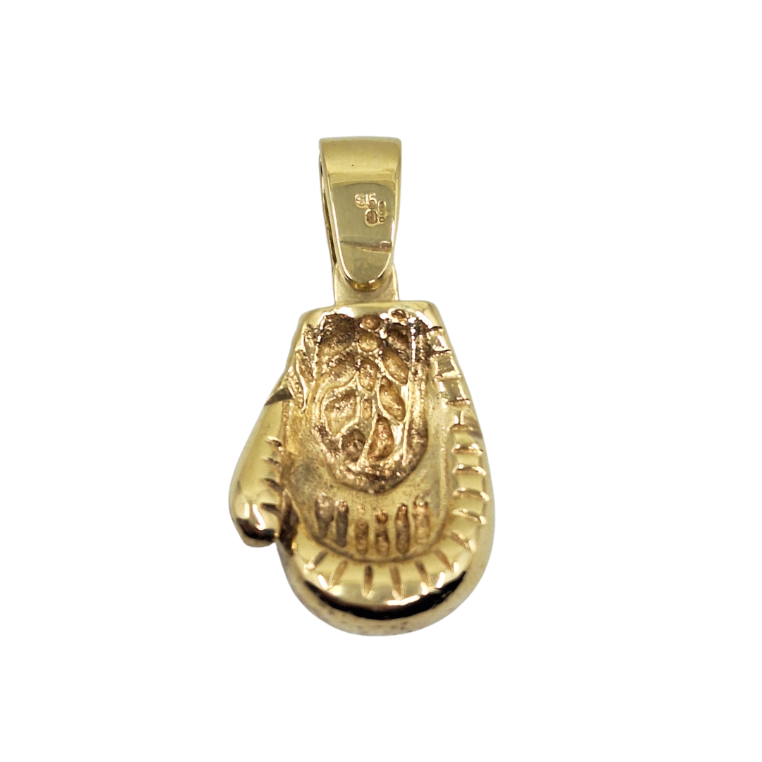 9ct Yellow Gold Cubic Zirconia Boxing Glove Pendant