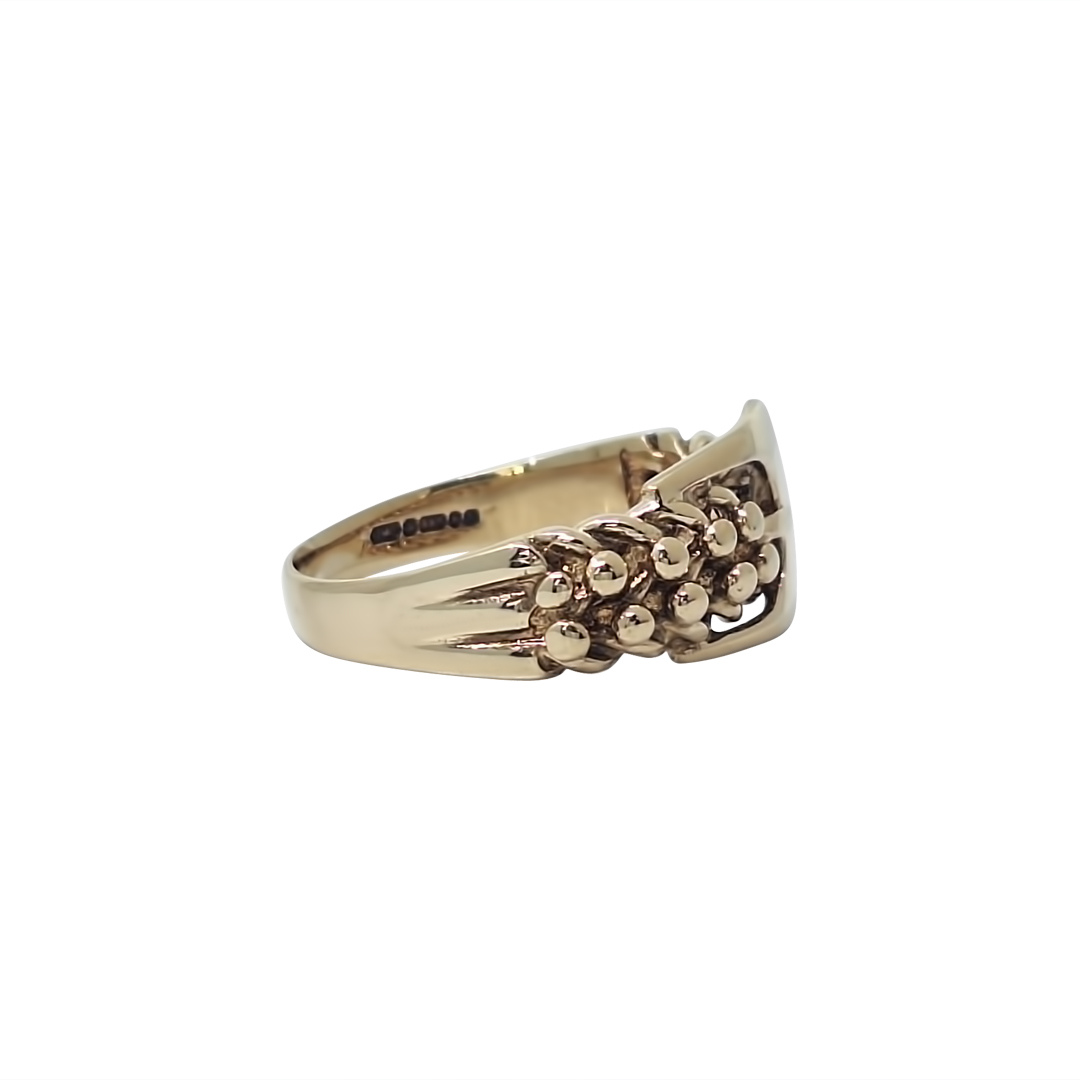 9ct Yellow Gold Keeper/Buckle Ring