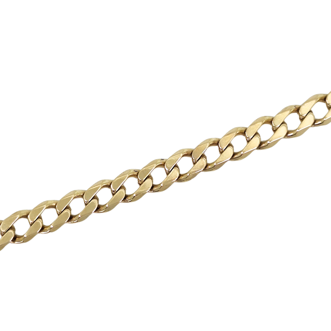 9ct Yellow Gold Curb Bracelet 8.75"
