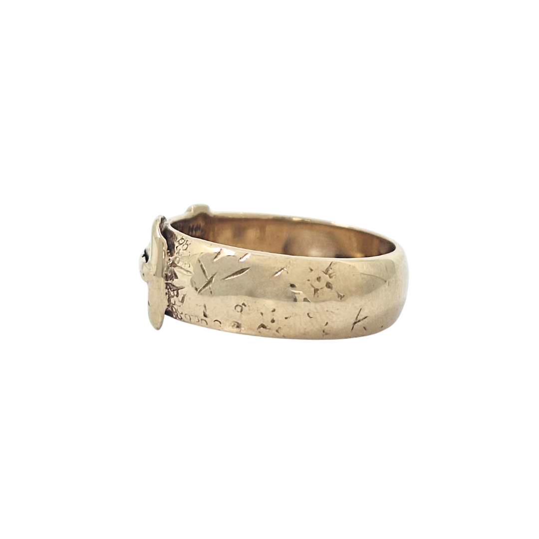 9ct Yellow Gold Buckle Ring