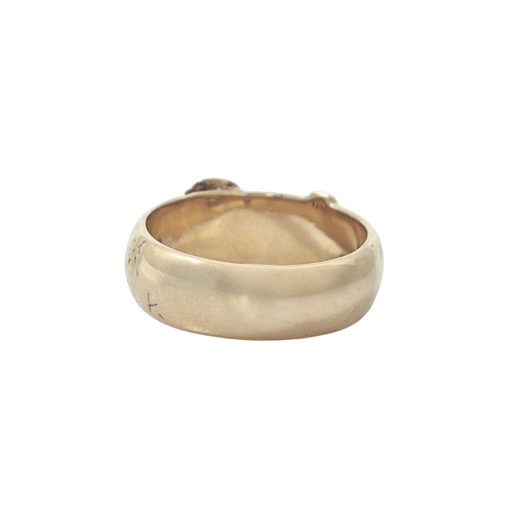 9ct Yellow Gold Buckle Ring
