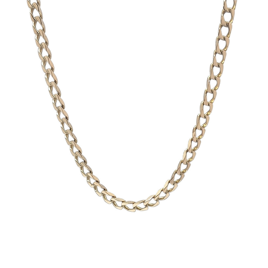 9ct Yellow Gold Curb Chain 19"