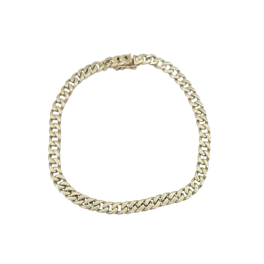 14ct Yellow Gold Curb Bracelet 8"