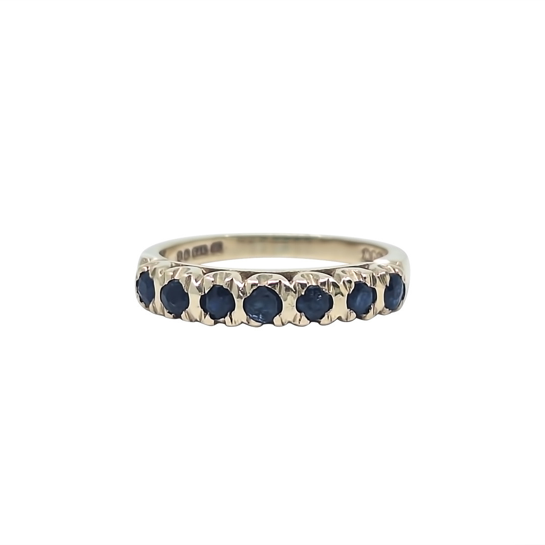 9ct Yellow Gold Sapphire Eternity Ring
