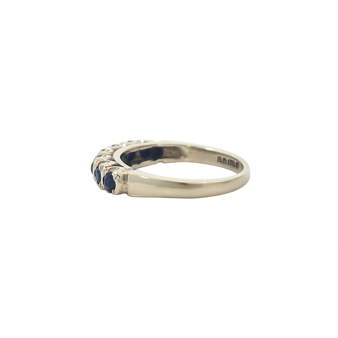 9ct Yellow Gold Sapphire Eternity Ring