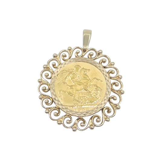 Full Sovereign Pendant 1908