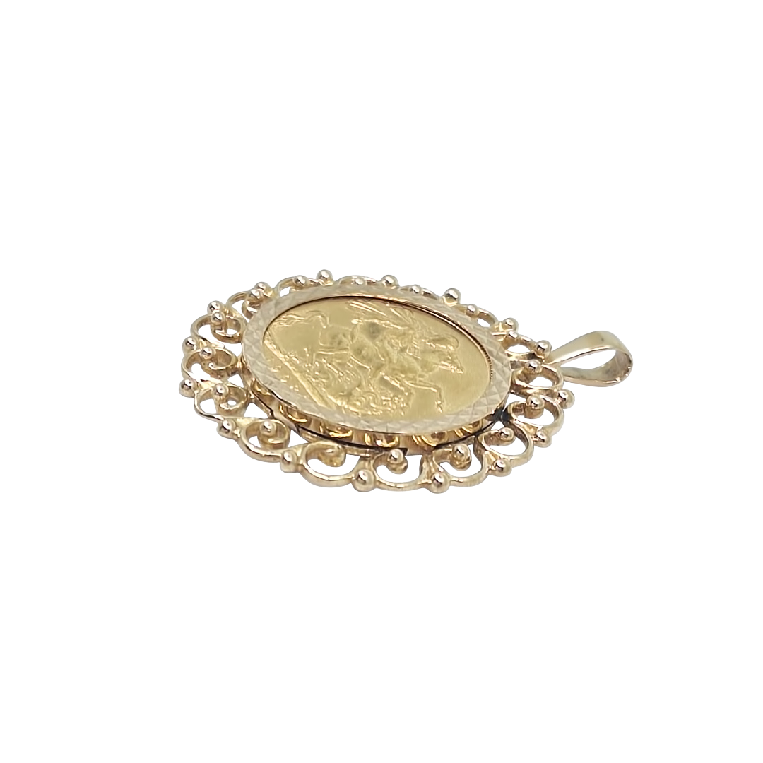 Full Sovereign Pendant 1908