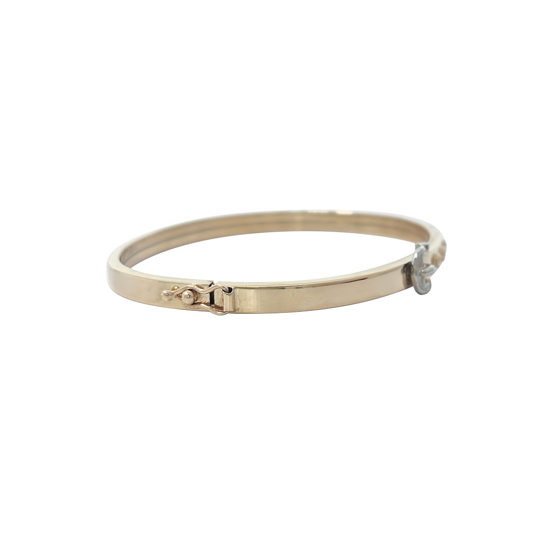 9ct Yellow Gold Hinged Buckle Bangle