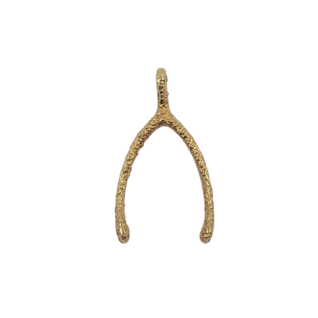 9ct Yellow Gold Wishbone Pendant