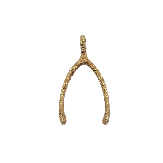 9ct Yellow Gold Wishbone Pendant