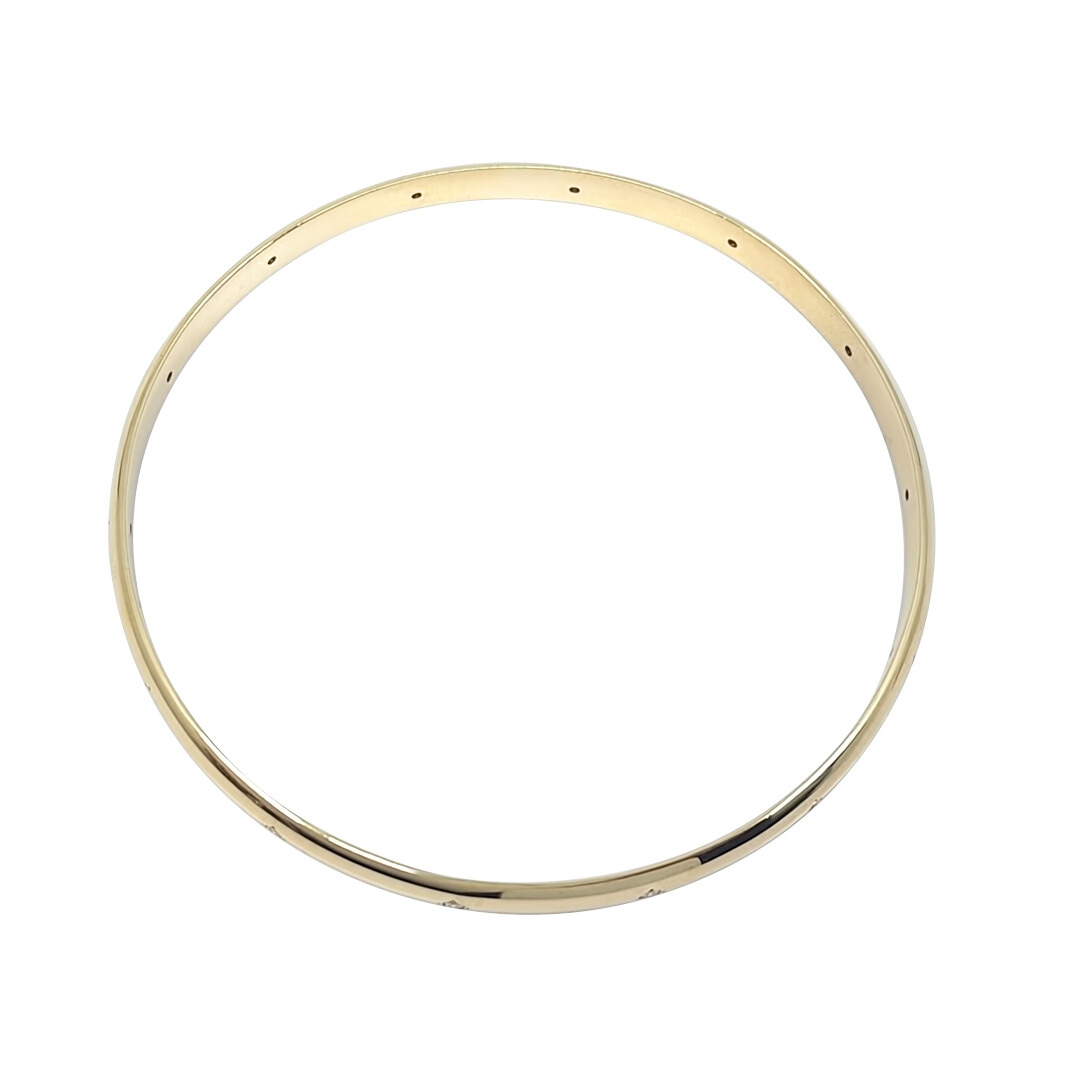 9ct Yellow Gold Diamond Set Bangle