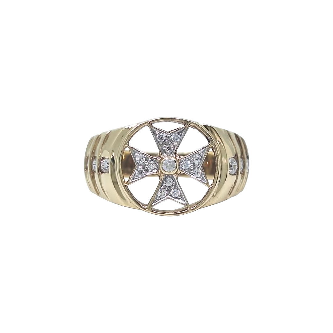 9ct Yellow Gold CZ Ring
