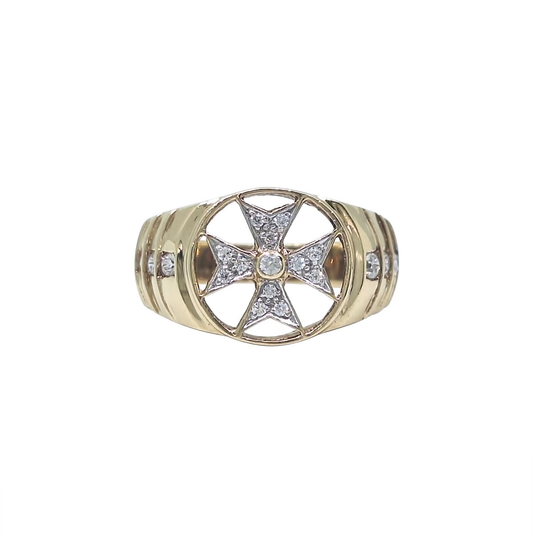 9ct Yellow Gold CZ Ring