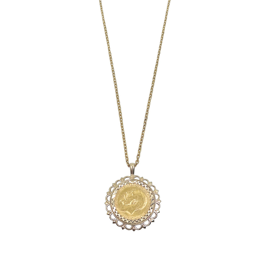 Full Sovereign 1913 Pendant & Chain 22"