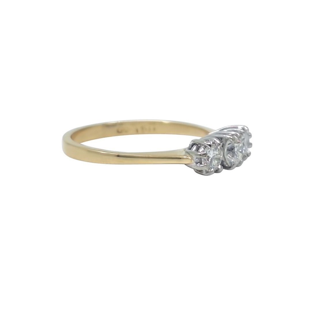 18ct Yellow Gold Three Stone Diamond Ring
