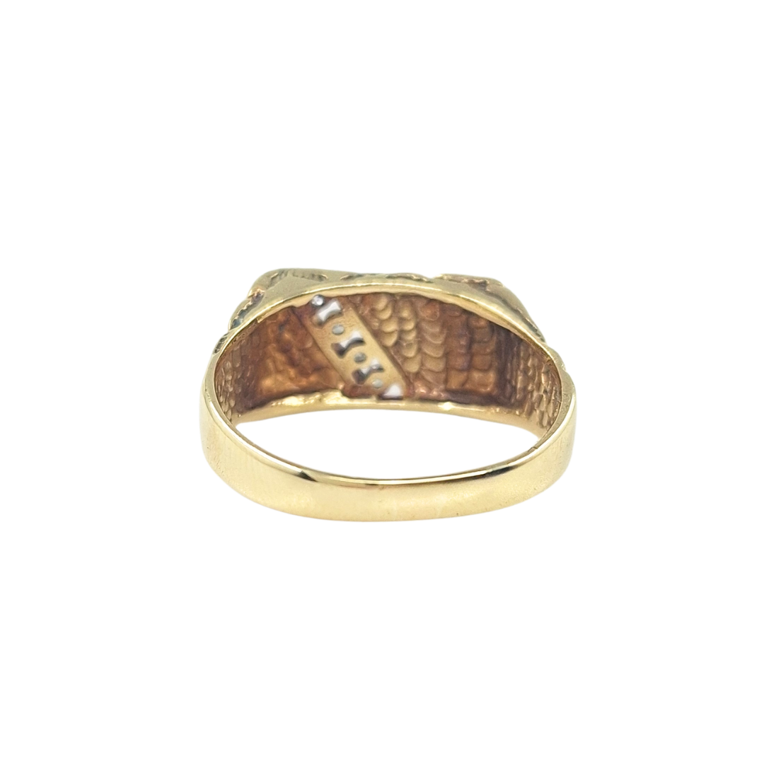 9ct Yellow Gold Diamond Set Signet Ring