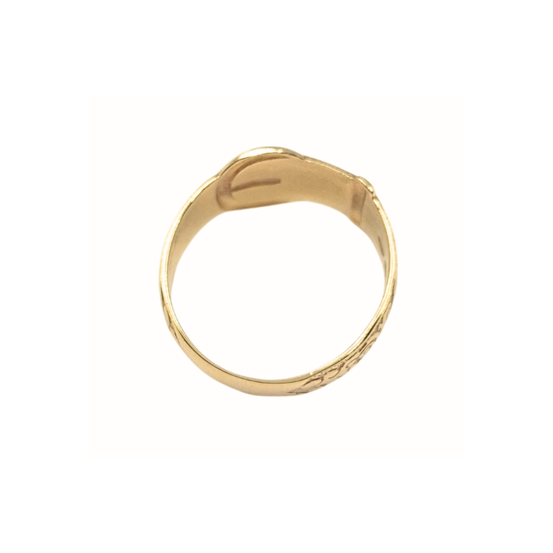 9ct Yellow Gold Buckle Ring