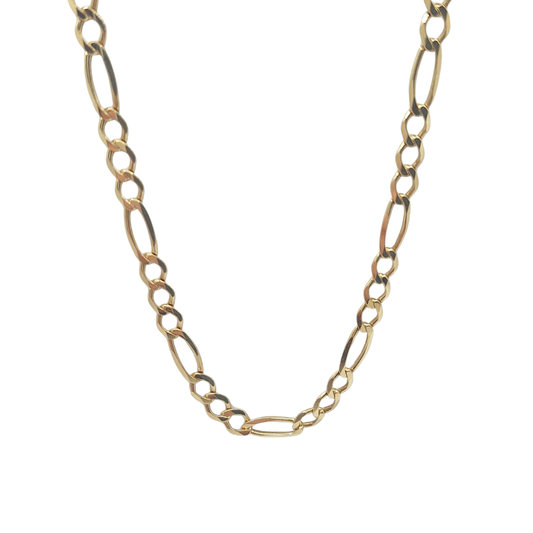 9ct Yellow Gold Figaro Chain 20"