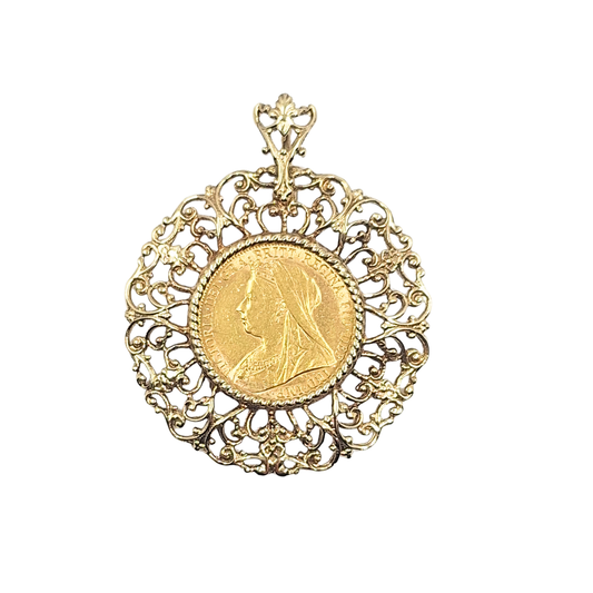 Half Sovereign Pendant 1900