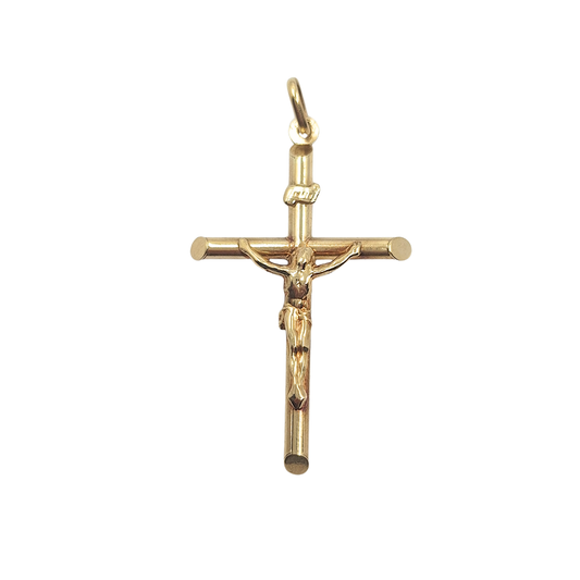 9ct Yellow Gold Crucifix
