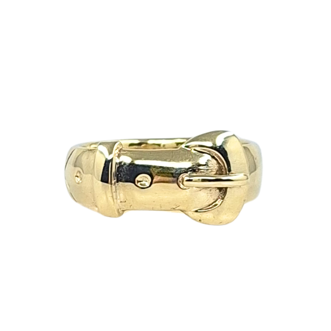 9ct Yellow Gold Buckle Ring