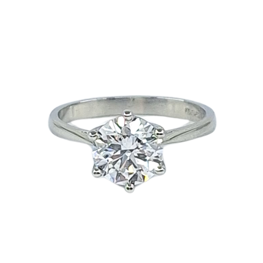 Platinum Lab Grown Diamond Solitaire Ring 2ct