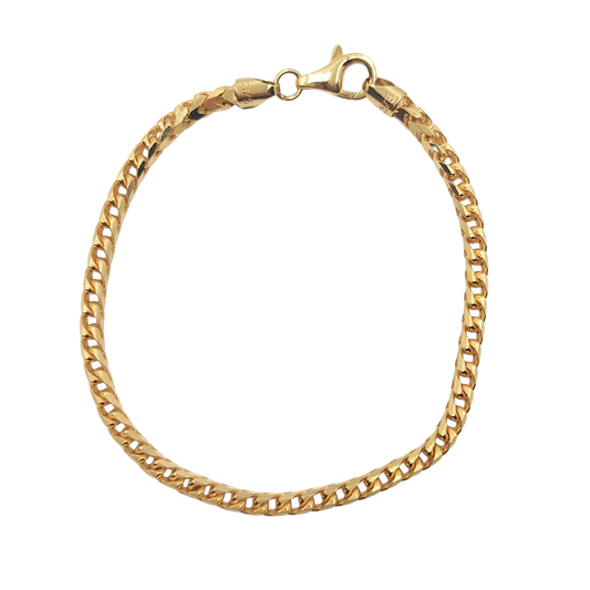 9ct Yellow Gold Franco Bracelet 7.5"
