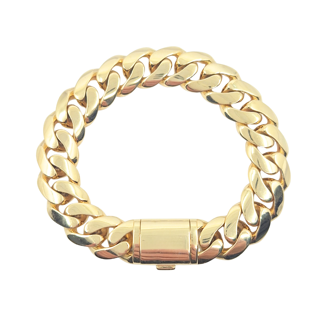 9ct Yellow Gold Cuban Bracelet 8.5"