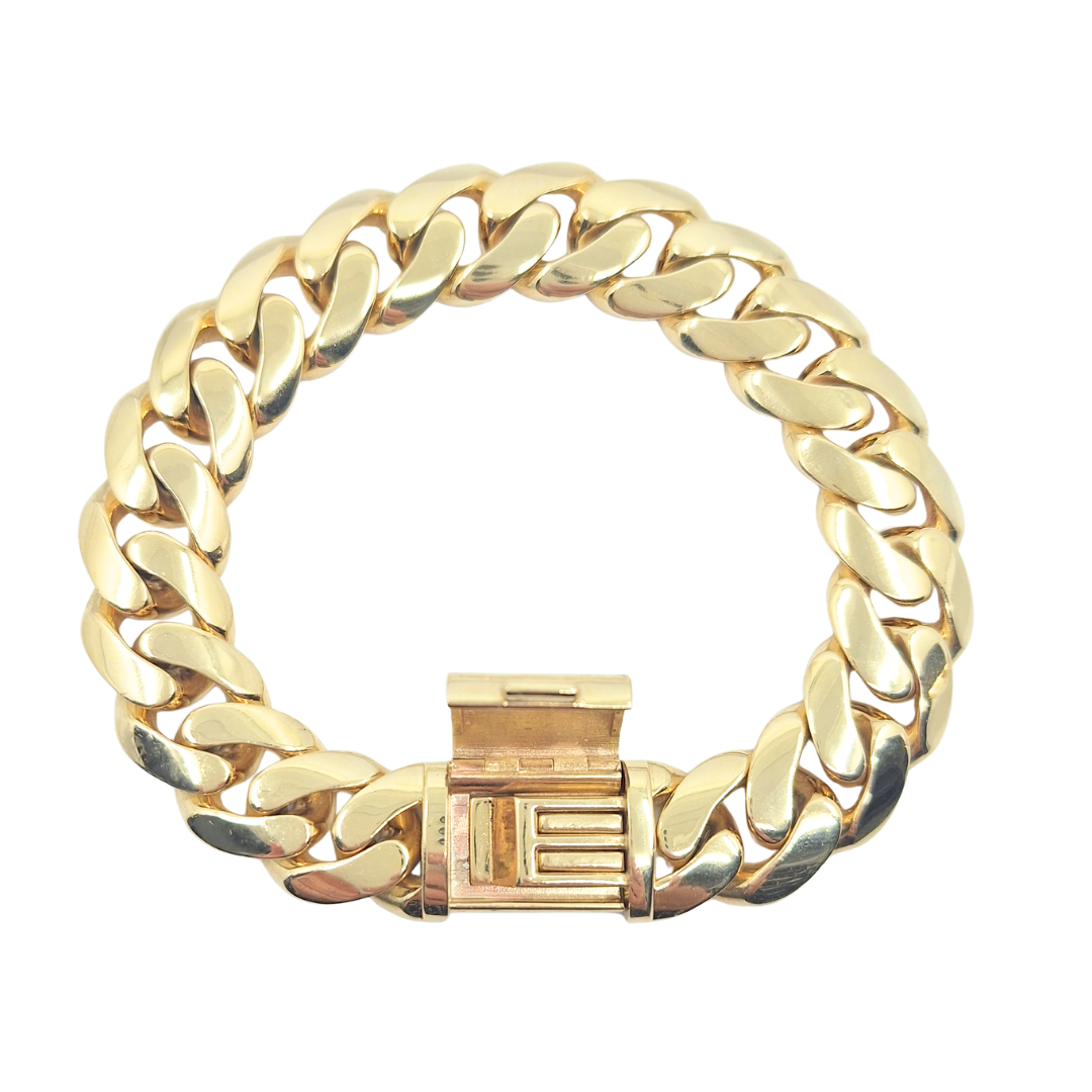 9ct Yellow Gold Cuban Bracelet 8.5"